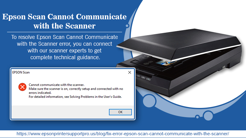 epson cannot communicate with the scanner