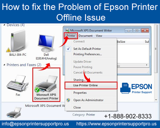 How To Fix Epson Printer Offline Issue? +1-888-808-2666