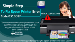 Epson printer error code 031008