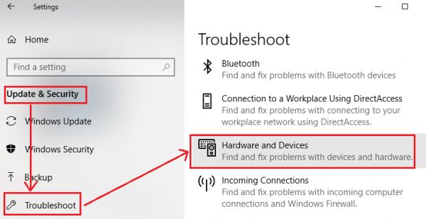 Troubleshoot USB Connection