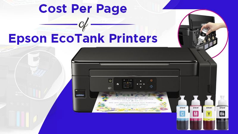 Cost per page of Epson EcoTank Printers