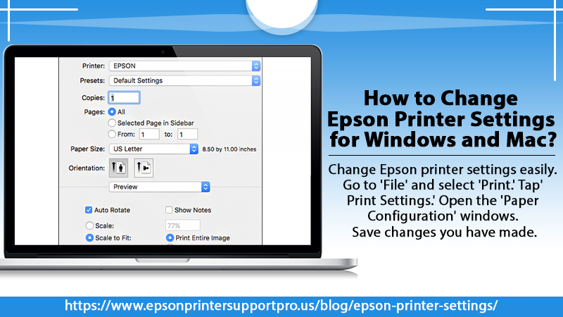 Epson Printer Settings